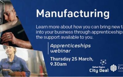 Belfast Region City Deal Apprenticeship Webinars- Manufacturing